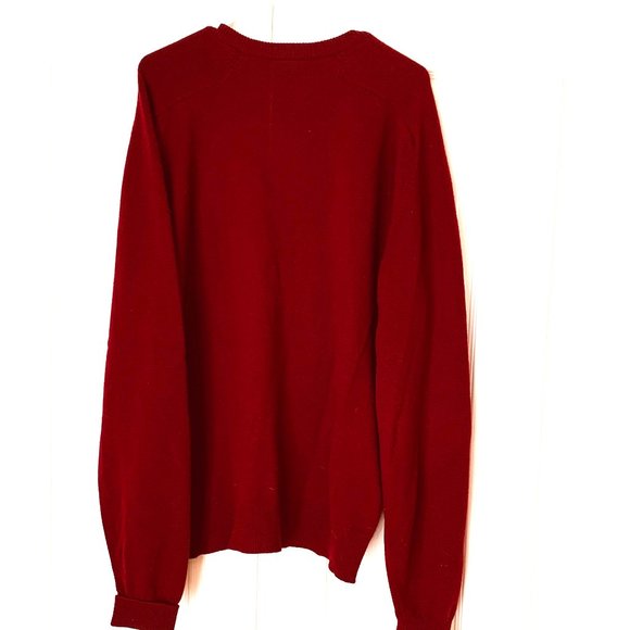 100% CASHMERE Clan Douglas Burgundy V Neck Vintage Nordstrom Sz XL - Picture 13 of 13